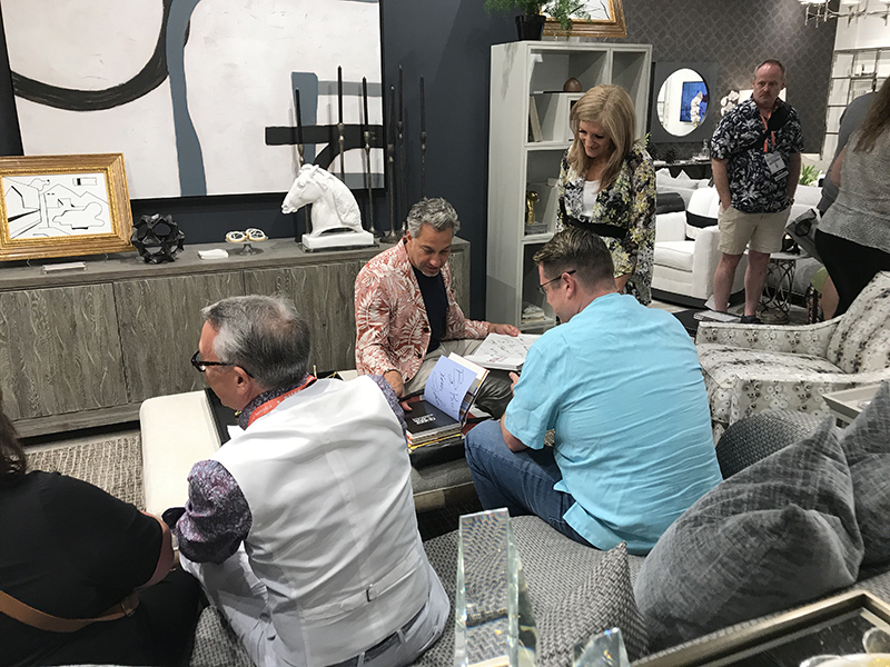 Thom Filicia from Get a Room with Carson and Thom at Vanguard showroom in Las Vegas.