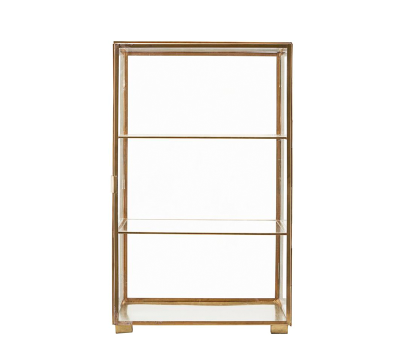 Brass cabinet with three shelves from House Doctor