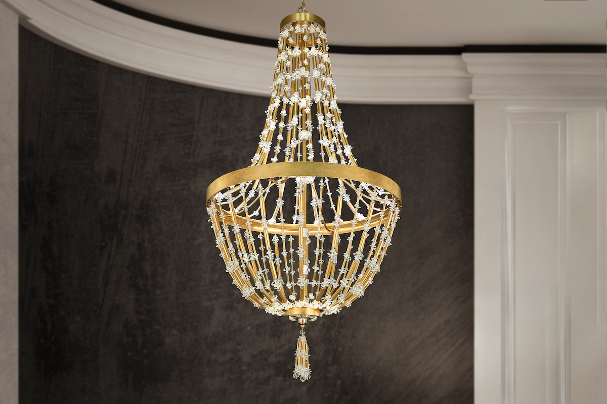 The Bali line transforms chandeliers from the Louis XIV Empire style with Polynesian influences