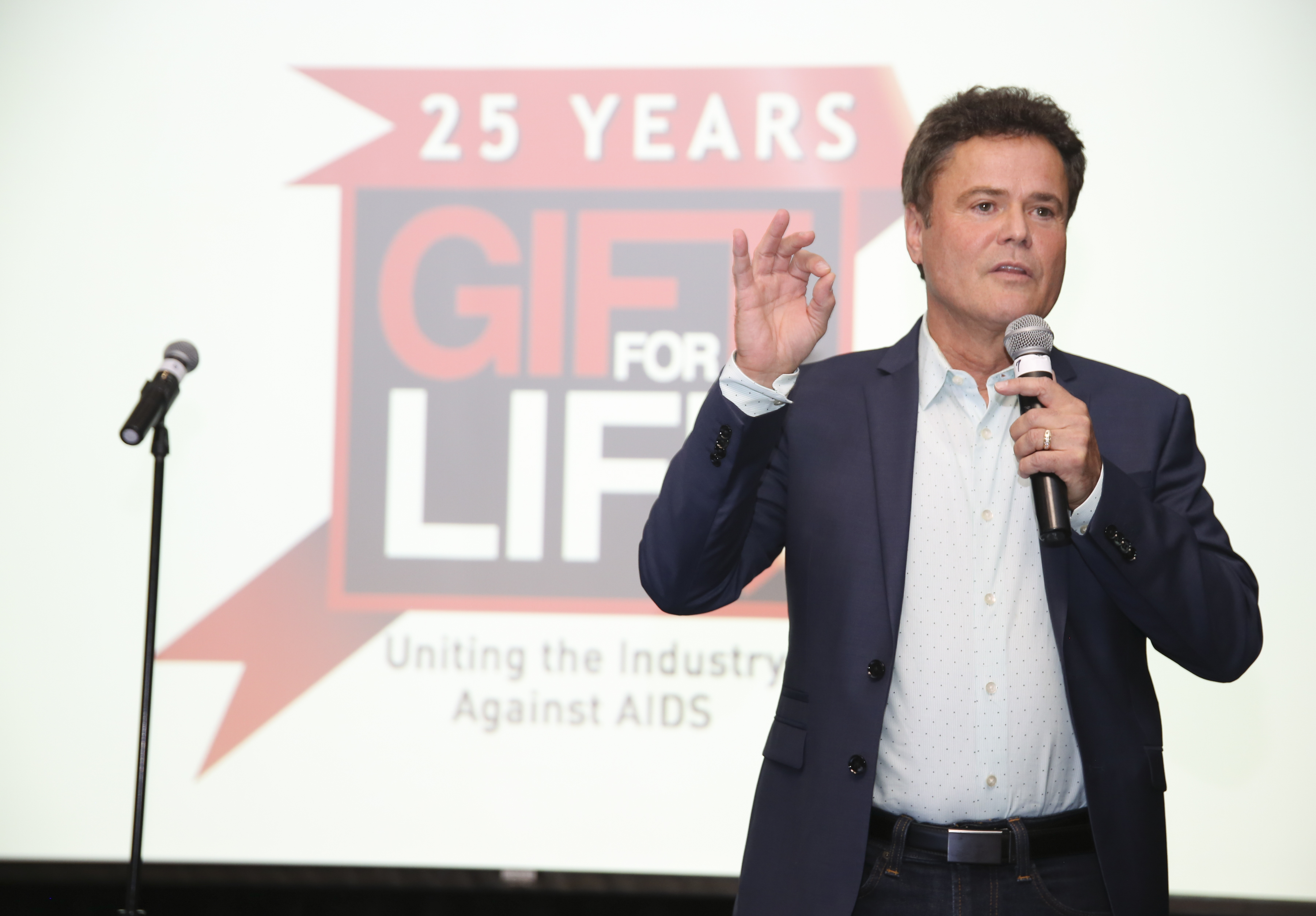 Donny Osmond speaks on AIDS fundraising