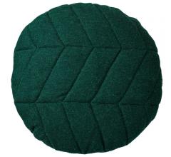 Green Wool Pillow with a leaf design from Bloomingville