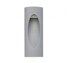 Cascades Exterior Wall Light in silver with one LED light from Kuzco Lighting