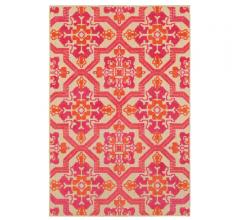 Cayman Area Rug in orange, pink and yellow with a floral pattern from Oriental Weavers