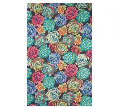 Succulents area rug with a bright floral design in red, yellow, teal, blue and green from Company C