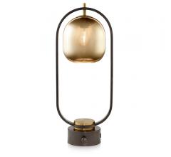 Nautical-looking Saint Mila Table Lamp with an airy base and a Gun Metal finish from Pacific Coast Lighting
