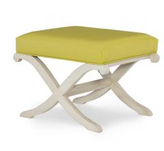 Serena ottoman with sloping white legs from Wesley Hall