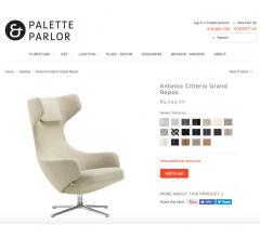 Screenshot from Palette & Parlor's website