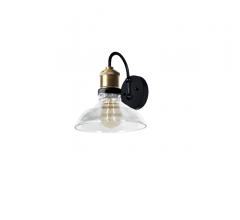Black and Antique Brass Wall Sconce from Dainolite 