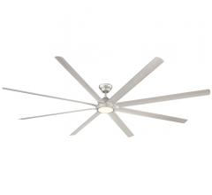 Hydra Smart Fan with eight blades, an LED light kit and a silver finish from Modern Forms