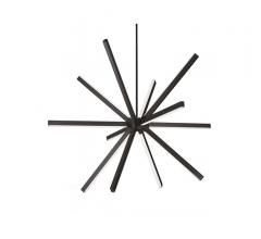 Sirius Chandelier with LED arms finished in black in a starburst design from Kuzco Lighting