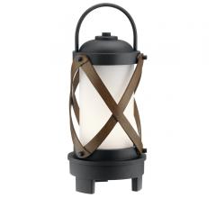 Berryhill Portable Bluetooth LED Lantern in Matte Black with leather straps from Kichler Lighting