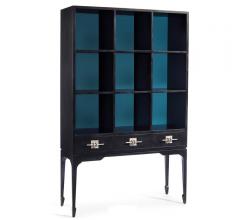 Henley three-drawer Bookcase with a blue interior from John-Richard