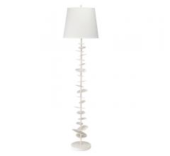 White Petals floor lamp with plaster petals going up from Jamie Young Company