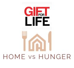 Gift for Life, Home v. Hunger logos