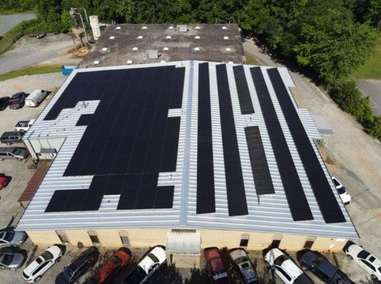 Vanguard soloar energy installation at its Frame Plant 2 facility in Conover, NC