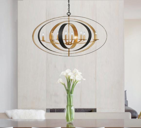 Crystorama's eight-light Luna chandelier