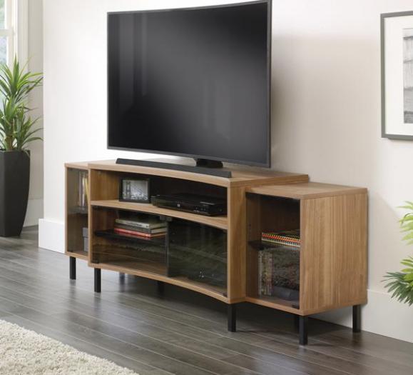 Curved Entertainment Credenza, Sauder