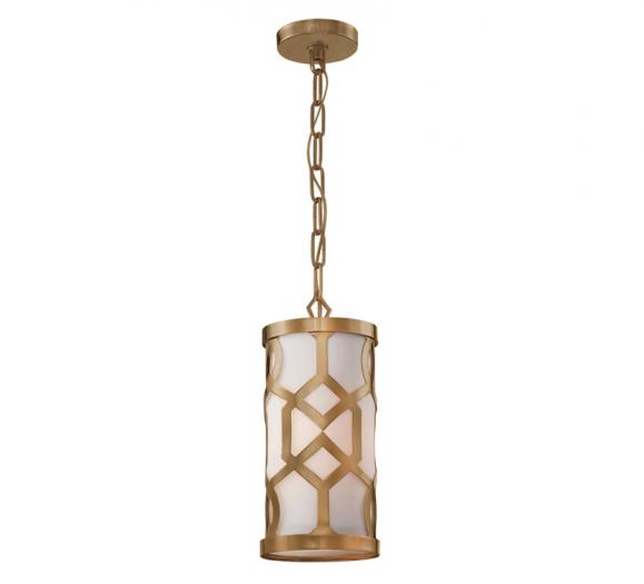 Libby Langdon for Crystorama Light Aged Brass Pendant