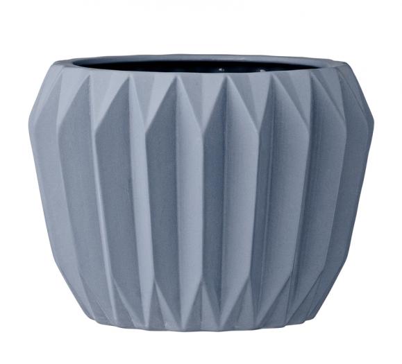 Bloomingville Blue Fluted Flower Pot