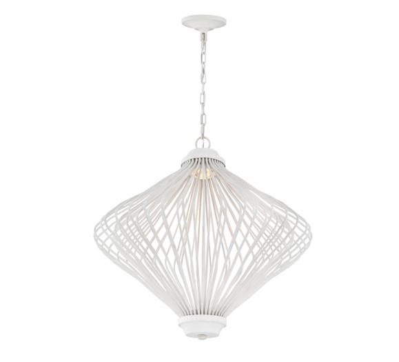 Kellen Chandelier Pendant in white from Feiss