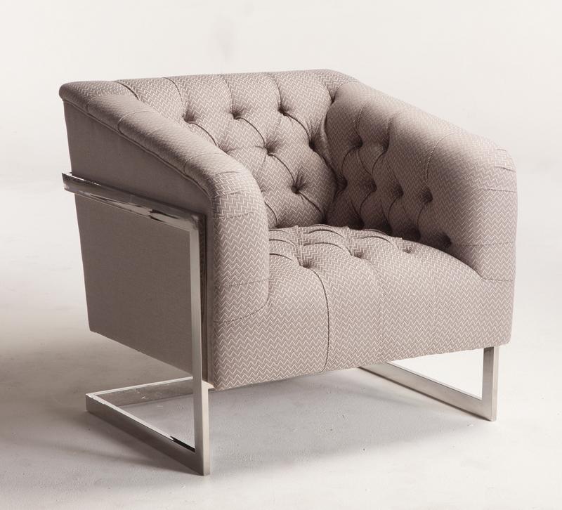 Avery Chair with slim legs and button-tufted back from Home Trends & Design