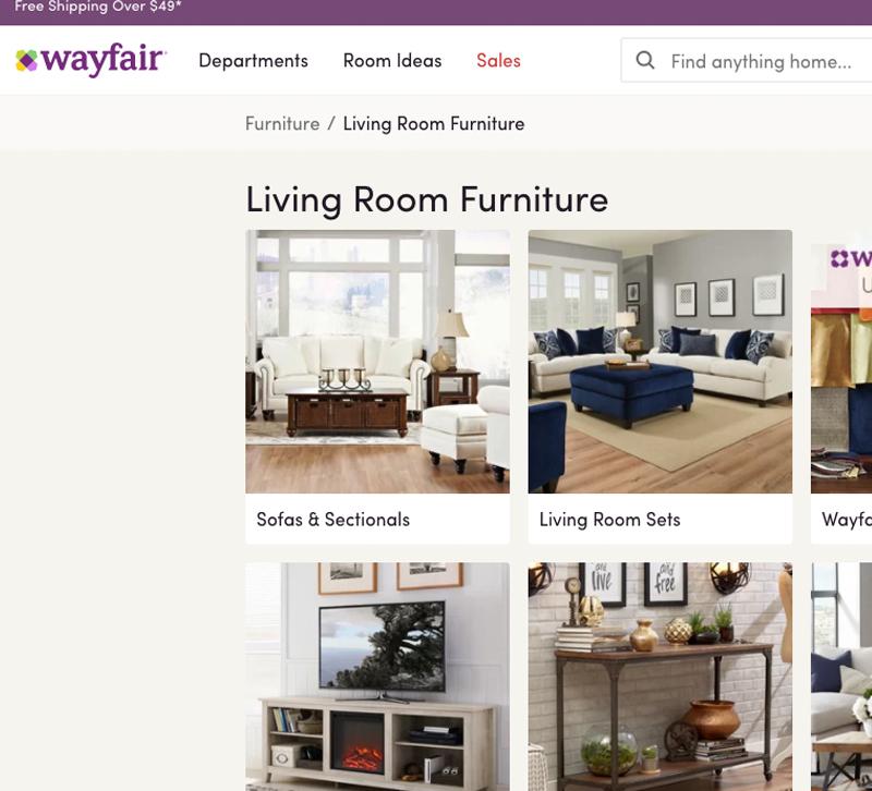 Wayfair best website deals furniture