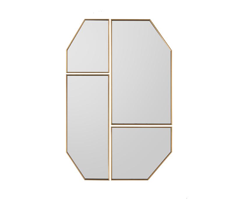 Quartet Mirror in an octogon shape cut into four pentagons from John-Richard