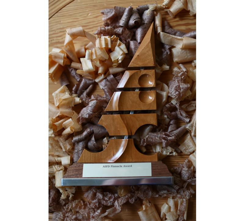 ASFD Pinnacle Awards wooden award