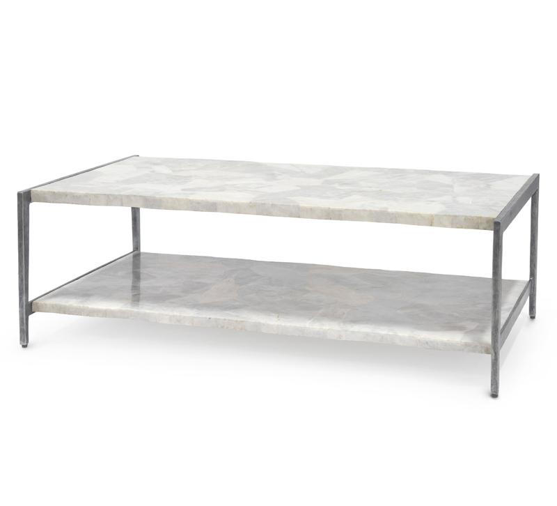Marble coffee table from Palecek