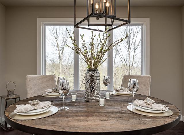 how high to hang chandelier over dining table