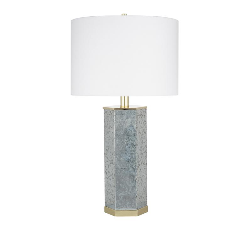 Galvanized metal store table lamp