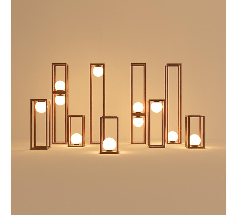 cubic table lamps by accord lighting