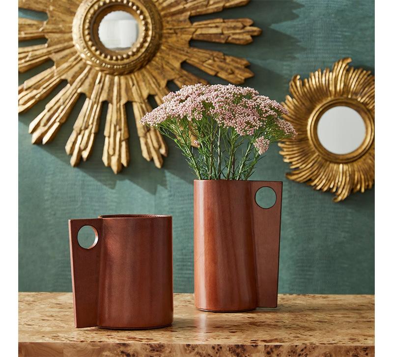 Chelsea House Leather Vases