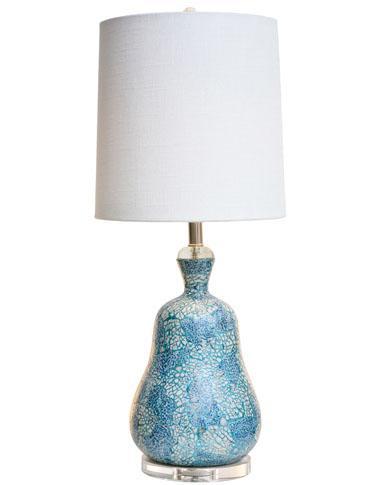 Couture Lamps blue table lamp white shade 