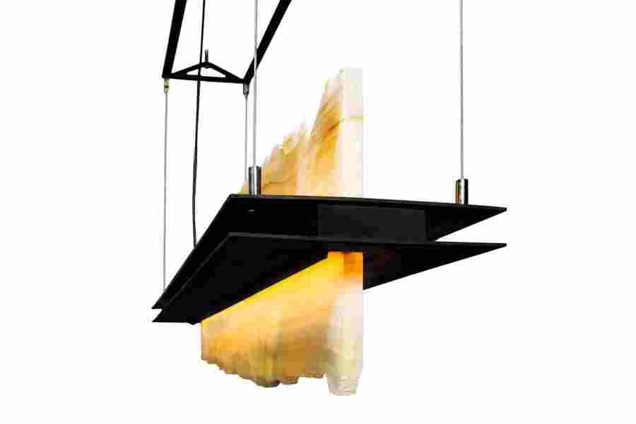 Stone Float chandelier from Santangelo Lighting 