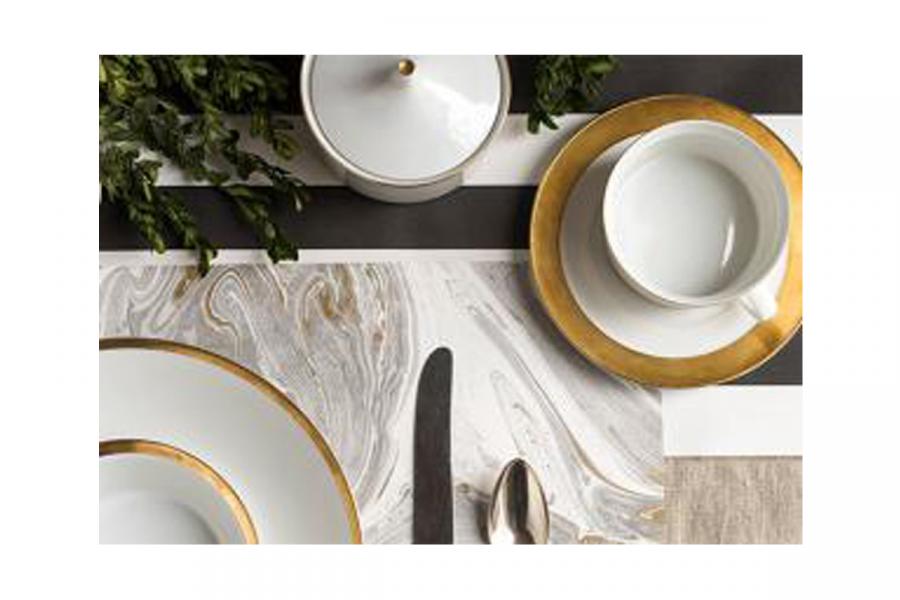 Hester & Cook’s Kitchen Papers merchandised paper table runners and placemats
