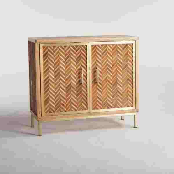 Buenos Aires chevron cabinet made of reclaimed wood from Home Trends & Design